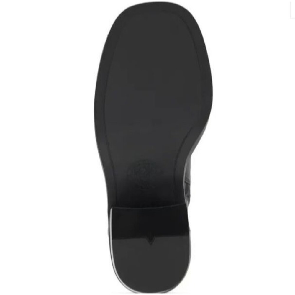 Vince Camuto Bembonie Leather Buckle Side Zip Ankle Boots Black 8.5M $150 MSRP - Picture 4 of 11